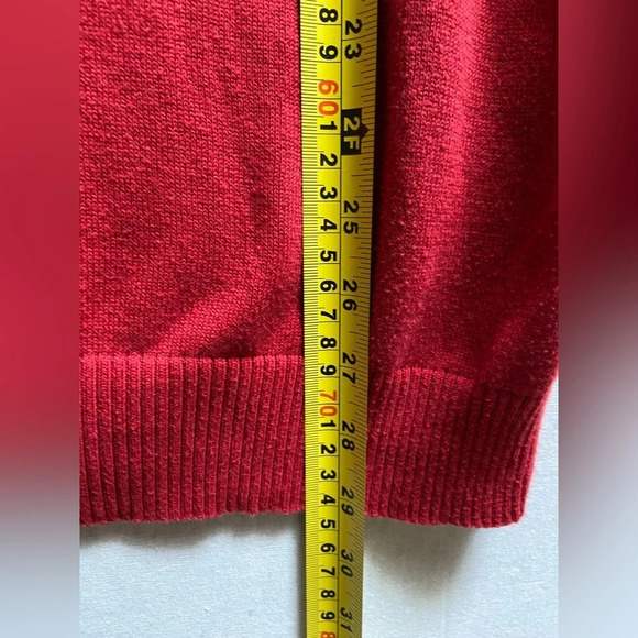 Brax Pima  cotton v neck red v neck sweater Sz M - Picture 10 of 12